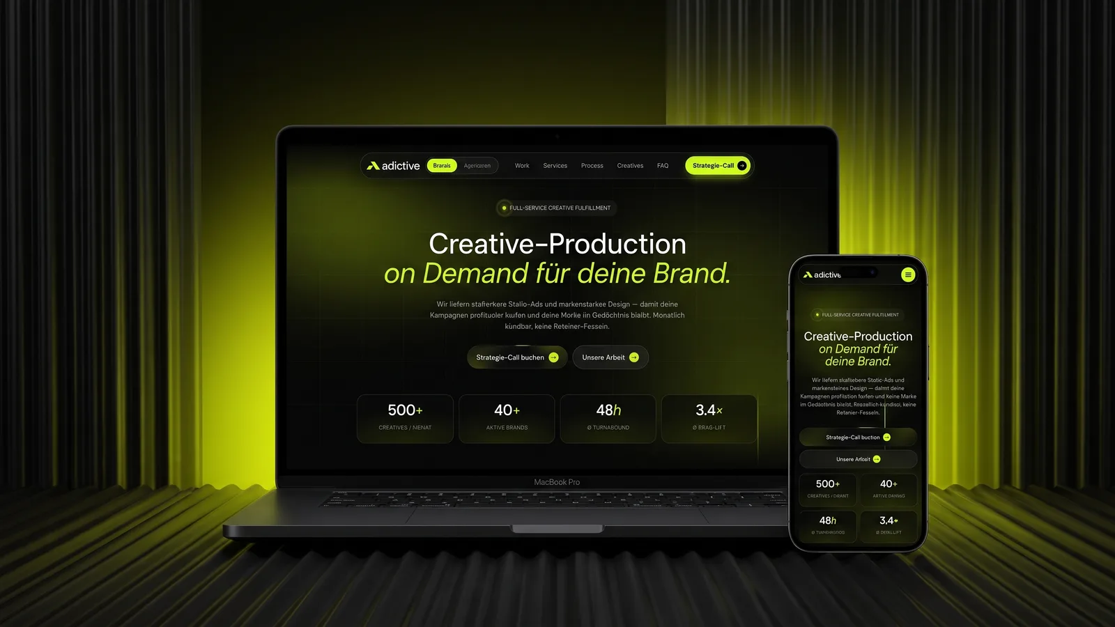 adictive — Projekt-Mockup