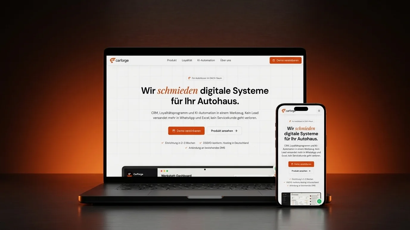 Carforge — Projekt-Mockup
