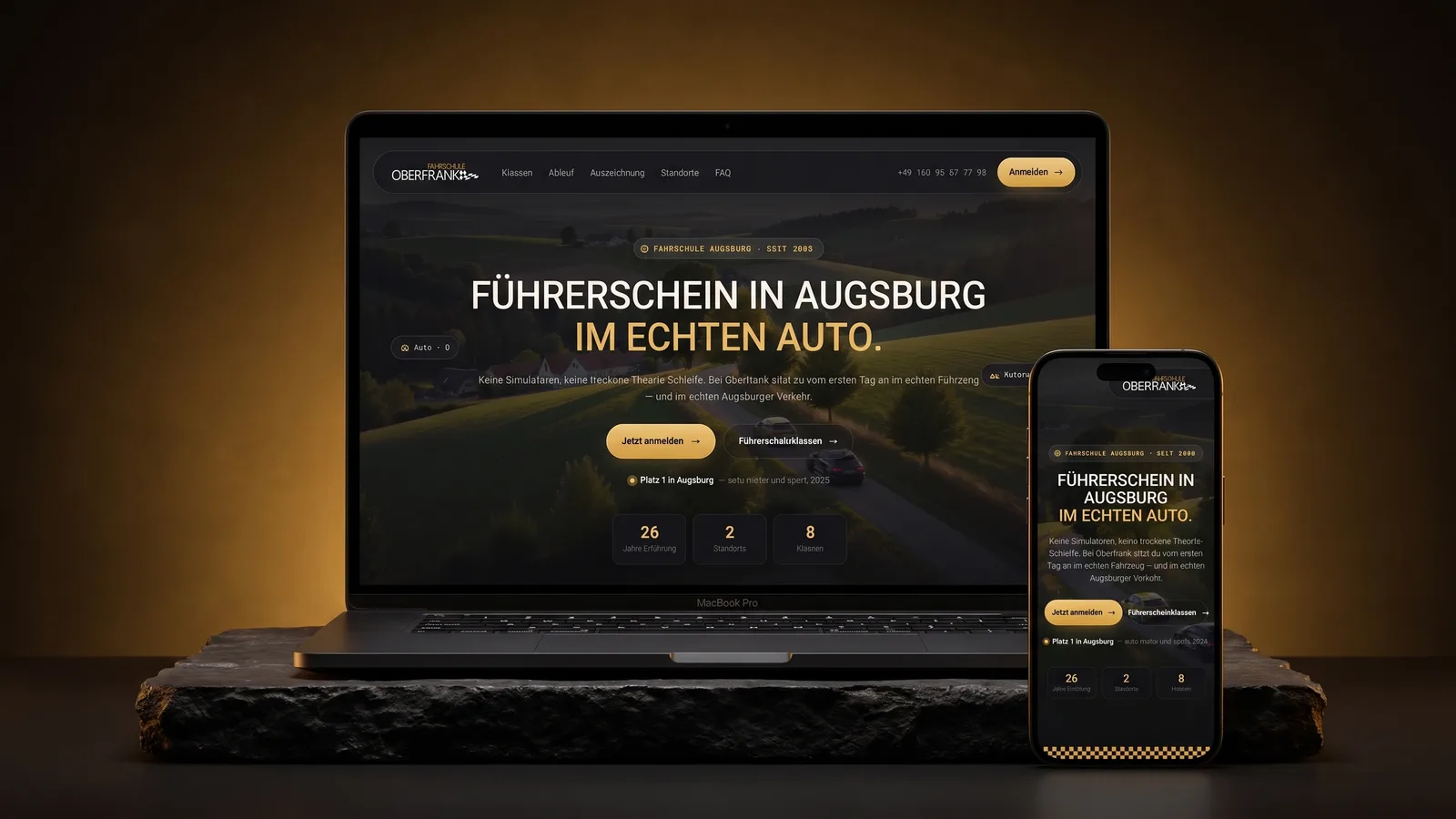 Fahrschule Oberfrank — Projekt-Mockup